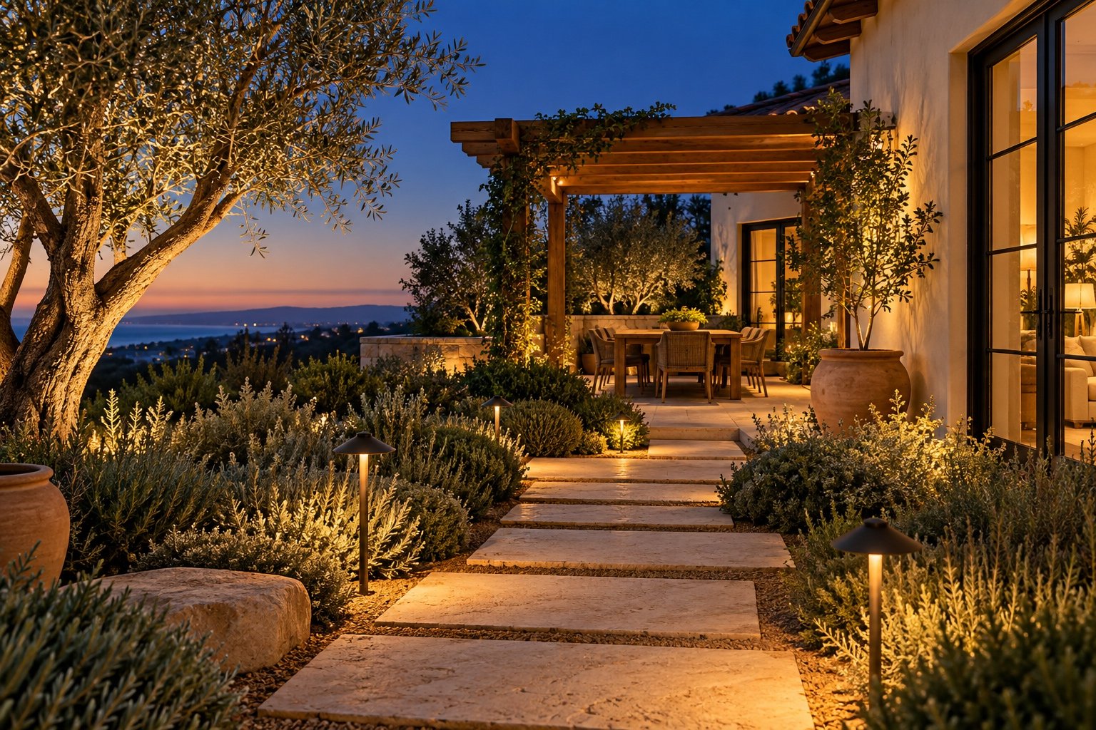 Outdoor lighting — illustrative landscape concept